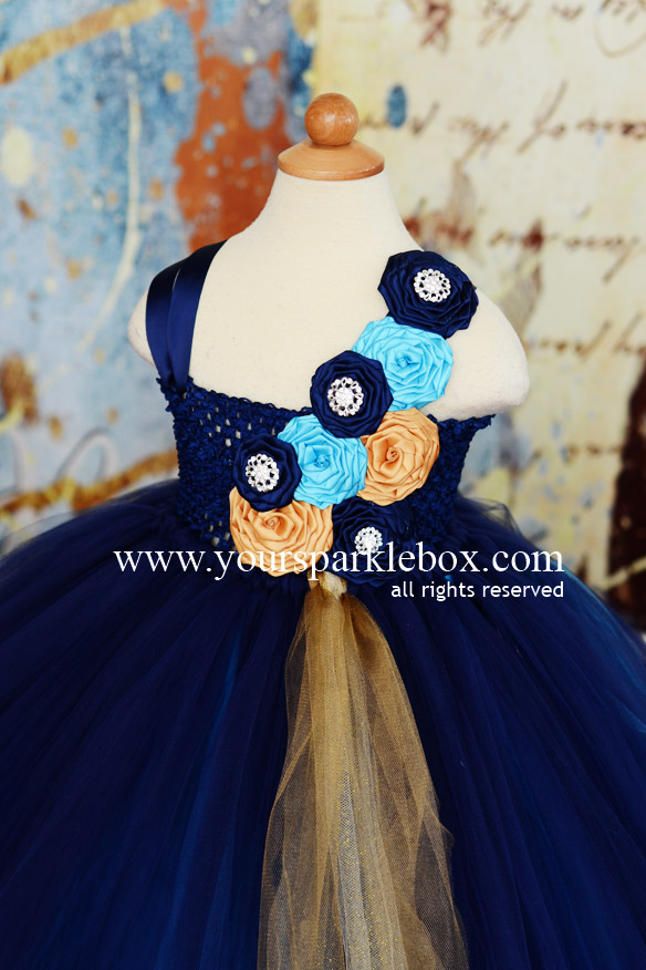 Midnight Blue Tutu Dress by YourSparkleBox