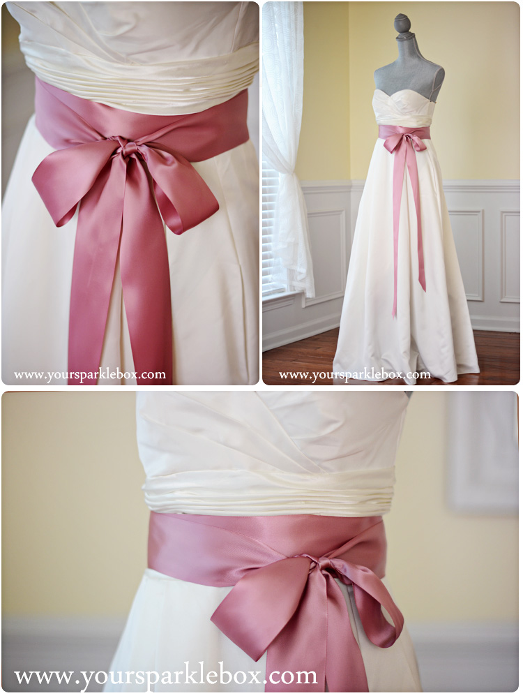 Antique Rose Bridal Sash by YourSparkleBox