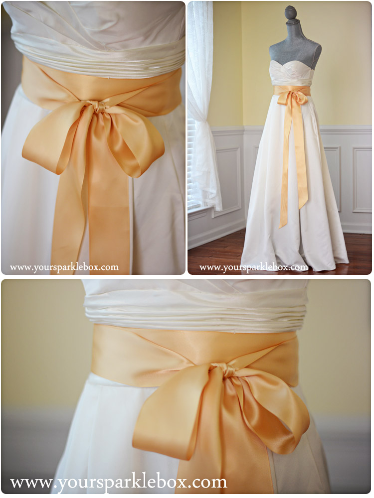 Gold Bridal Sash by YourSparkleBox
