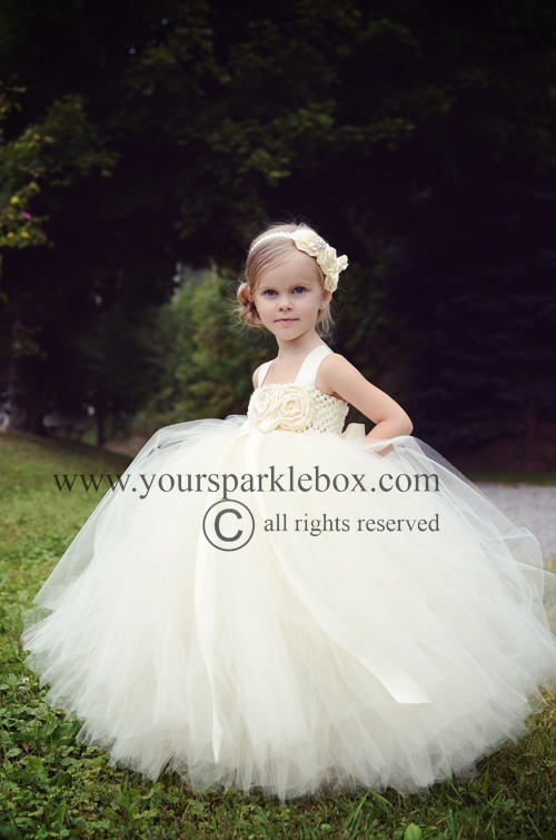 Simply Ivory Tutu Dress by YourSparkleBox