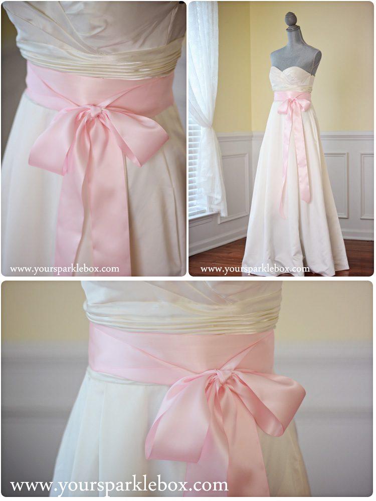 Palest Pink Bridal Sash by YourSparkleBox