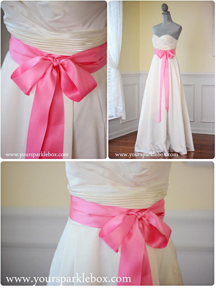 Brilliant Pink Bridal Sash by YourSparkleBox