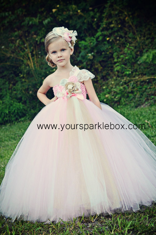 Pink vintage tutu dress by YourSparkleBox
