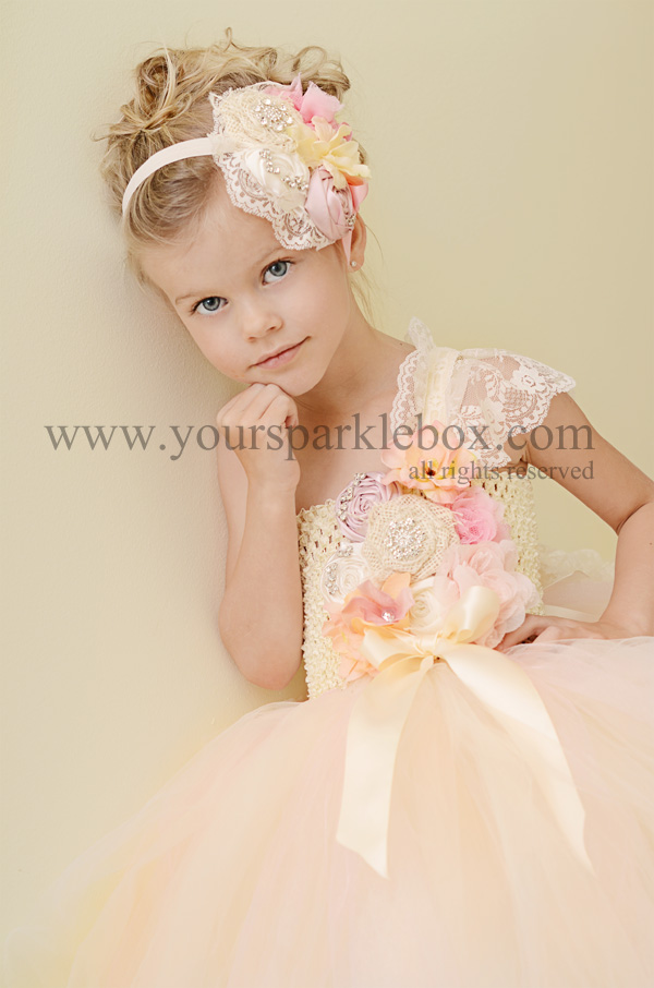 Pink and Peach elegant tutu dress by YourSparkleBox