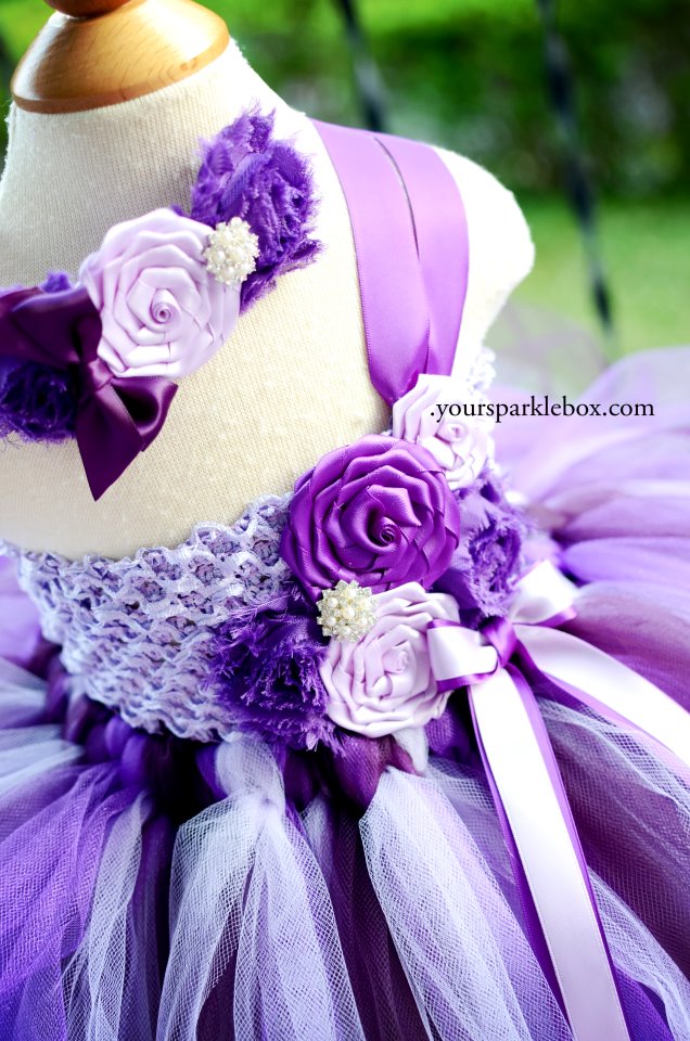 Purple Tutu Dress by YourSparkleBox