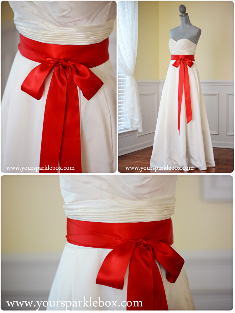 Crimson Bridal Sash by YourSparkleBox