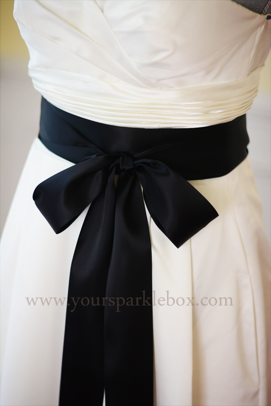 Black Bridal Sash