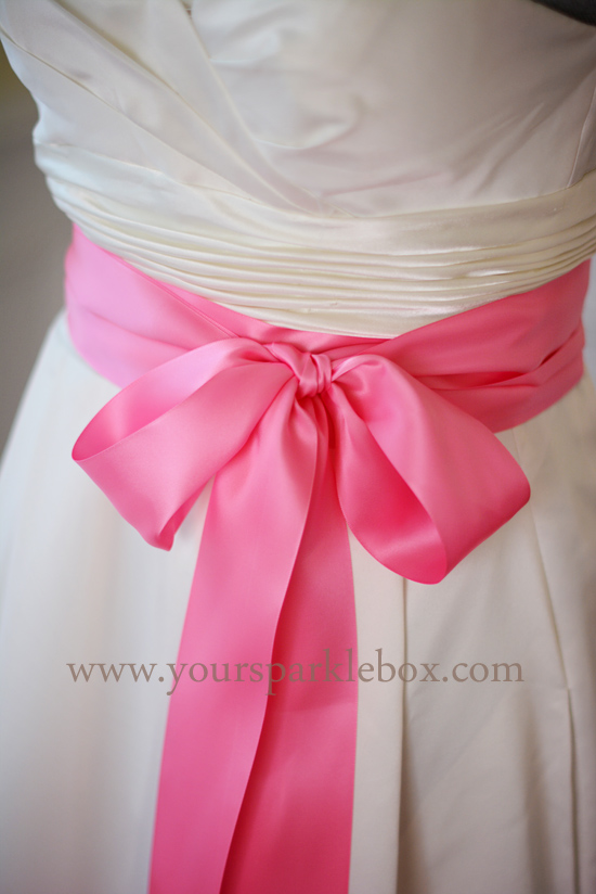 Brilliant Pink Bridal Sash