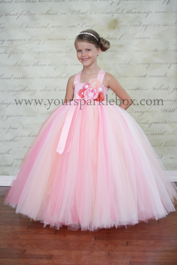 Pink, Peach and Coral Tutu Dress