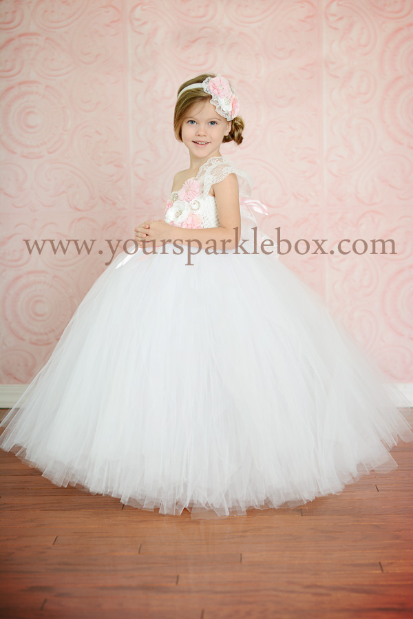 White and Pink Tutu Dress