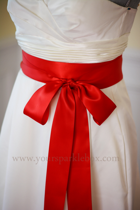 Crimson Bridal Sash