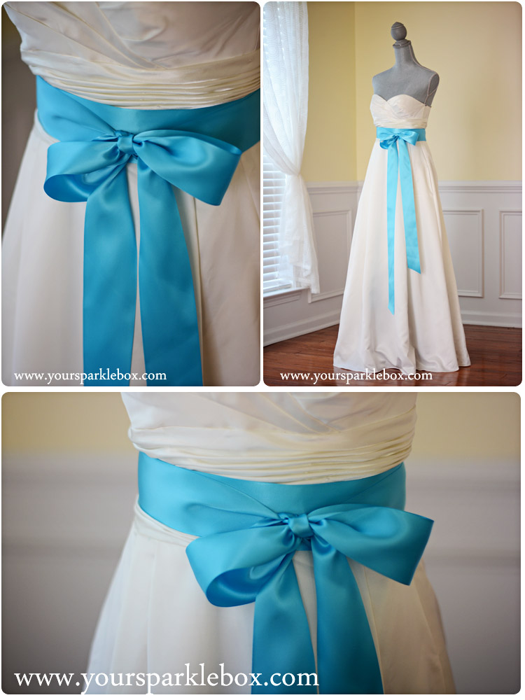 Turquoise Bridal Sash by YourSparkleBox
