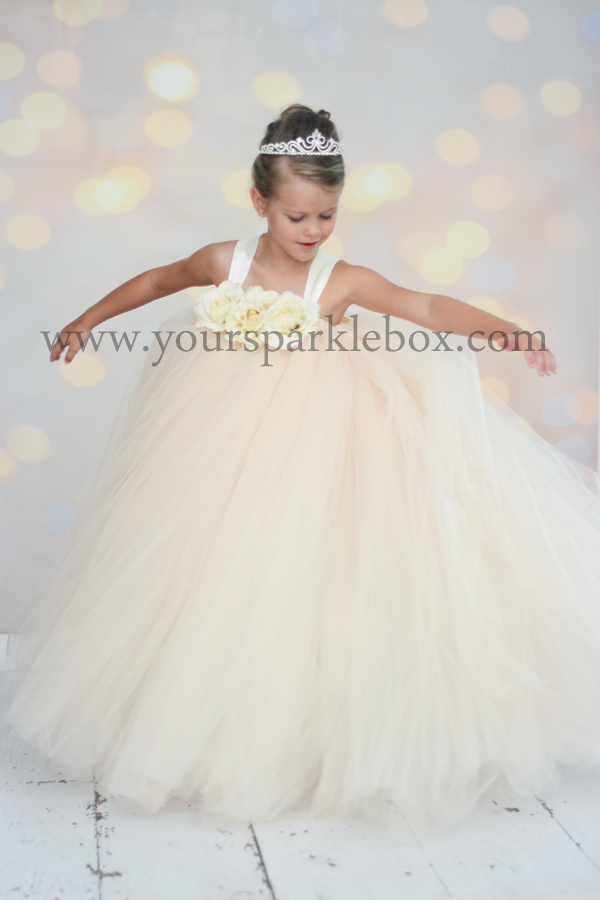 champagne tutu dress by YourSparkleBox