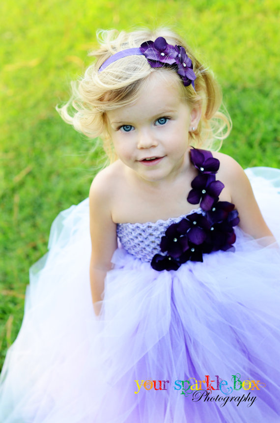 Purple Hyndragea Tutu Dress by Your Sparkle Box